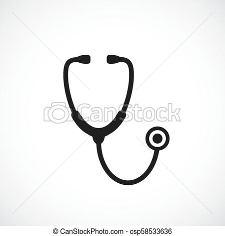450x470 Stethoscope Vector Symbol On White Background.