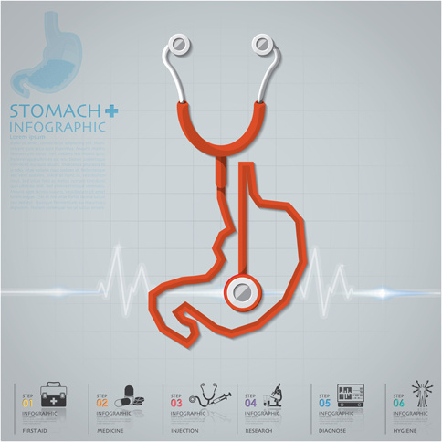 484x484 Health And Medical Infographic With Stethoscope Vector Free Vector