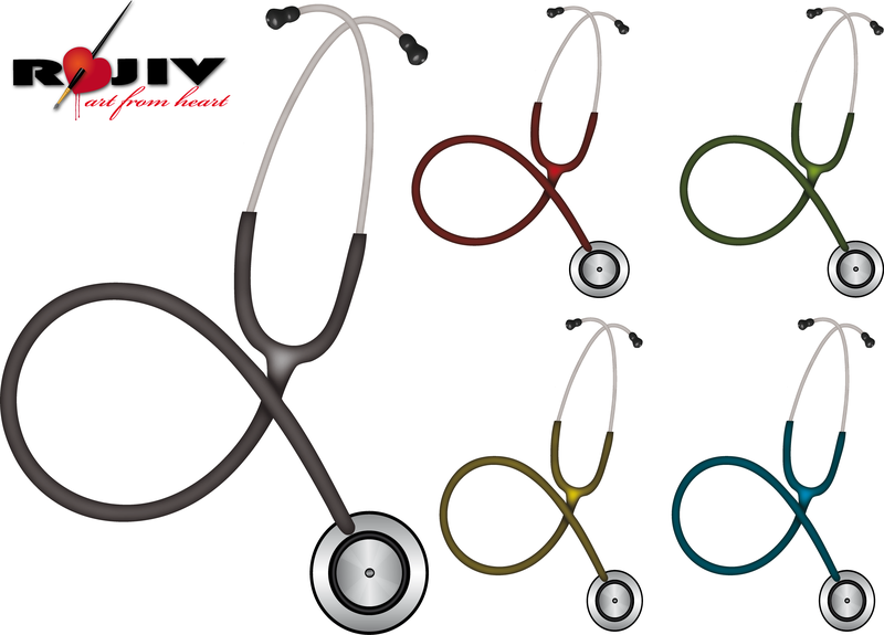 800x575 Stethoscope Vector