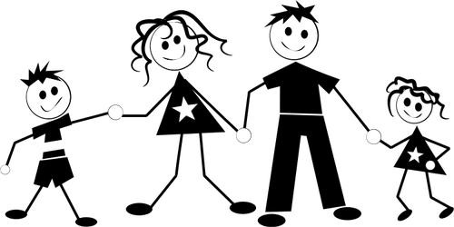 500x250 Stick Figure Family Vector Image Public Domain Vectors