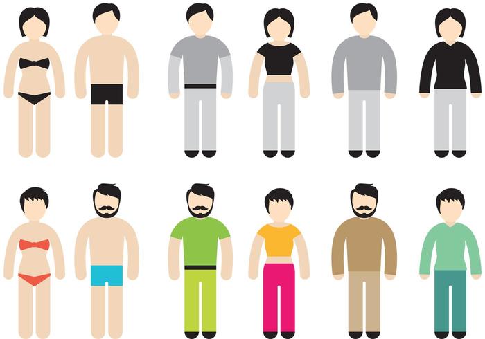 700x490 Colorful Stick Figure Vectors
