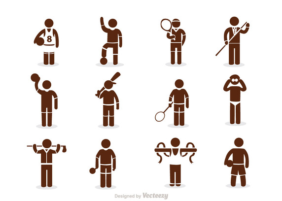 572x408 Sport Stick Figure Icons Pack Vector Free Vector Download In .ai