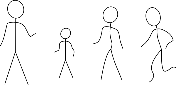 600x292 Stick Figures Clip Art Free Vector 4vector