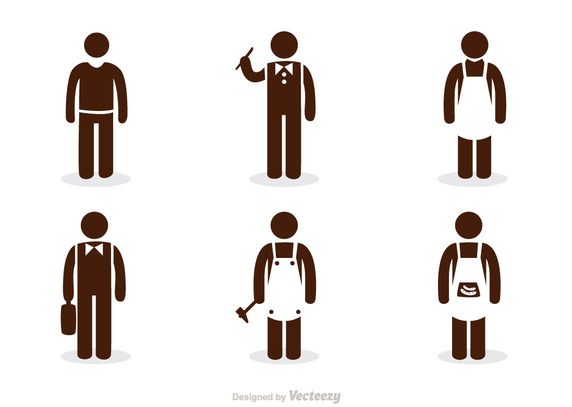 572x407 Work Stick Figure Icons Pack Vector Free Vector Download In .ai