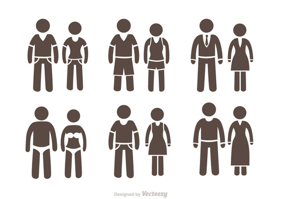 572x407 Couple Stick Figure Icons Pack Vector Free Vector Download In