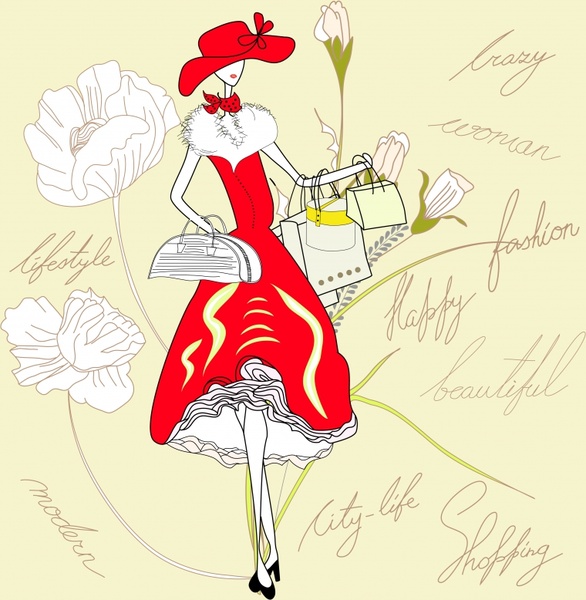 586x600 Fashion Girl Stick Figure Vector Free Vector In Encapsulated