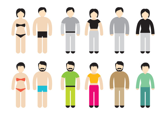 572x407 Colorful Stick Figure Vector Free Vector Download In .ai, .eps