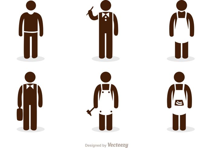 700x490 Work Stick Figure Icons Vector Pack 110498