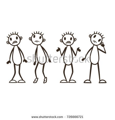 450x470 Stick Figure Vector Set