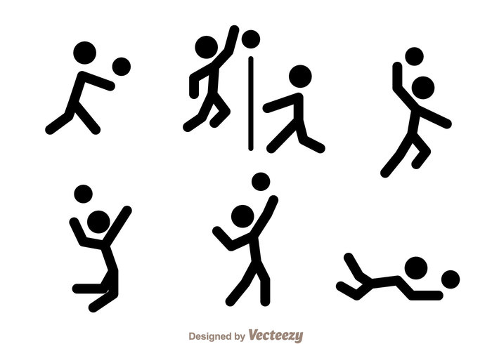 700x490 Volleyball Stick Figure Vector Icons 148287