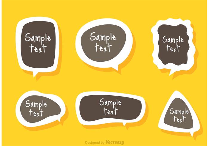 700x490 Text Box Template Sticker Vector