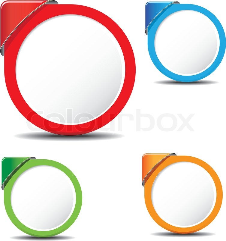 753x800 Empty Bussiness Labelsticker Vector Set Stock Vector Colourbox