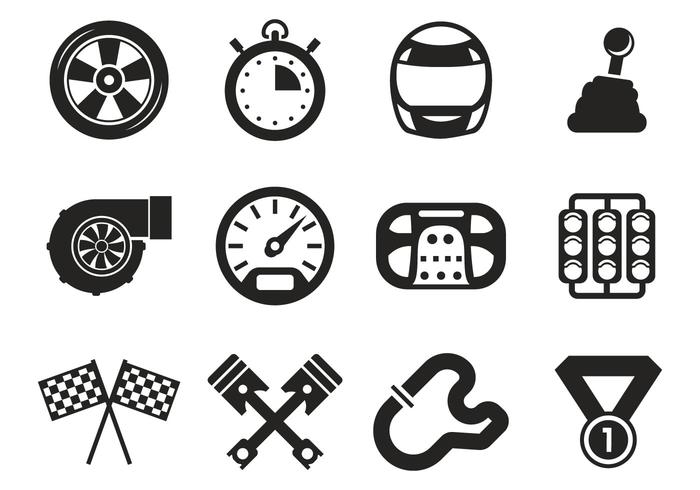 700x490 Race Car Icons Vector
