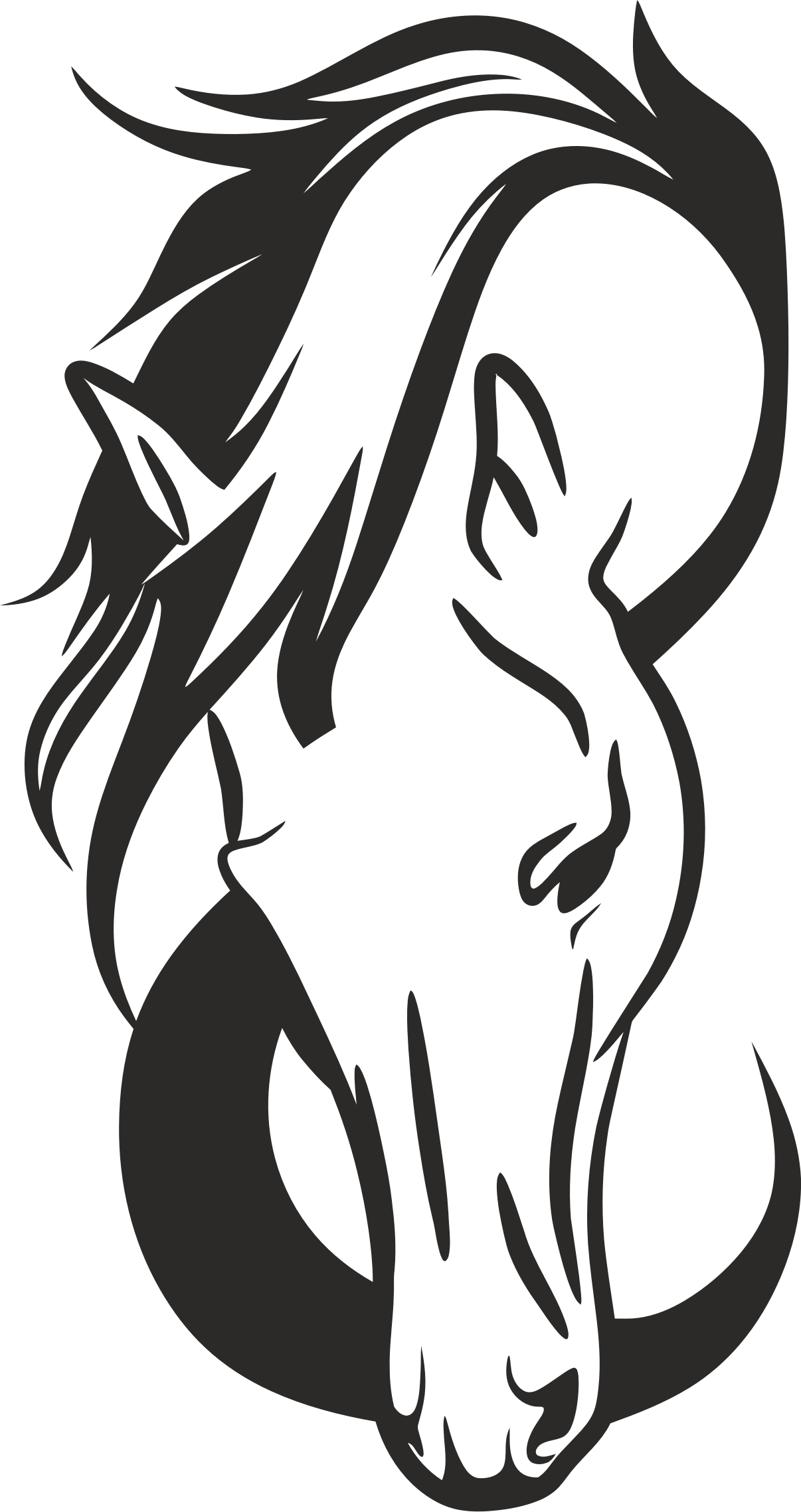1206x2278 Horse Head Vector Files Image