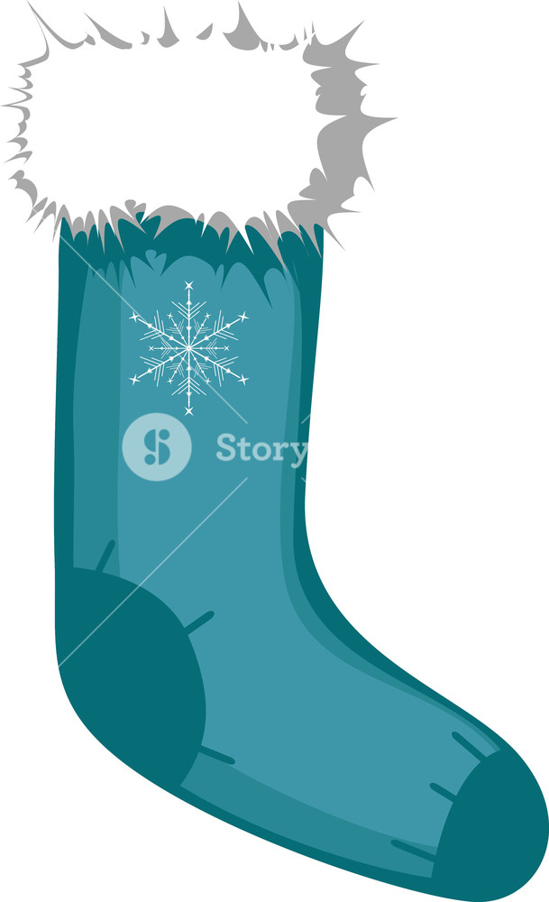 609x1000 Vector Christmas Stocking Royalty Free Stock Image