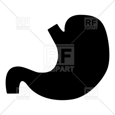 400x400 Silhouette Of Stomach Vector Image Vector Artwork Of Objects
