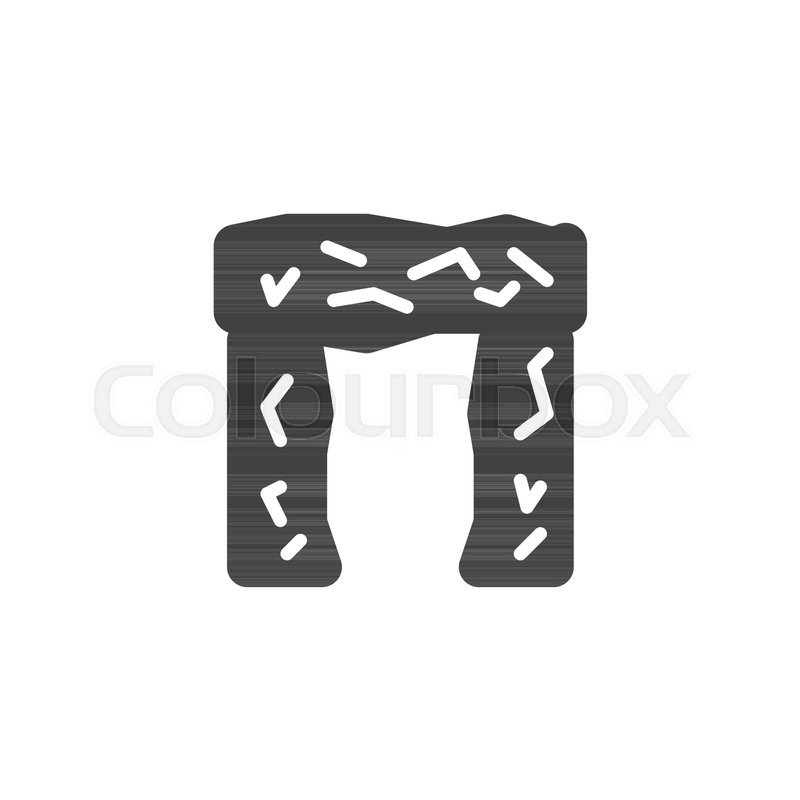 800x800 Stonehenge Vector Icon. Filled Flat Sign For Mobile Concept And