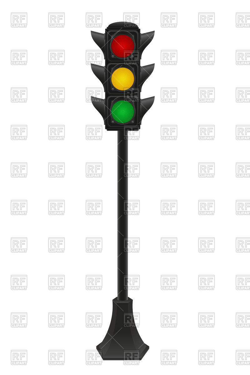 800x1200 Traffic Light On The Pole Vector Image Vector Artwork Of Objects