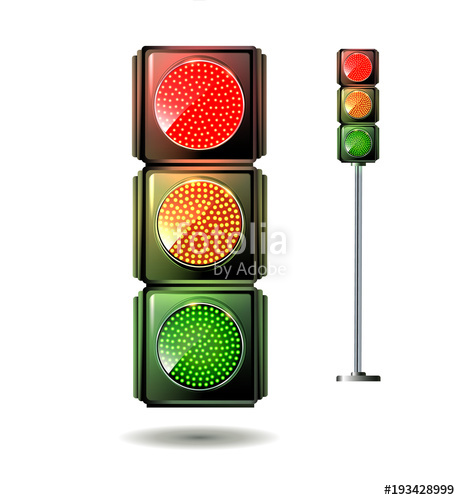 460x500 Traffic Light Vector Illustration Stock Image And Royalty Free