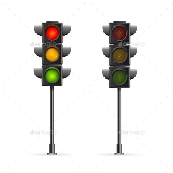 590x589 Road Traffic Light. Vector By Mousemd Graphicriver