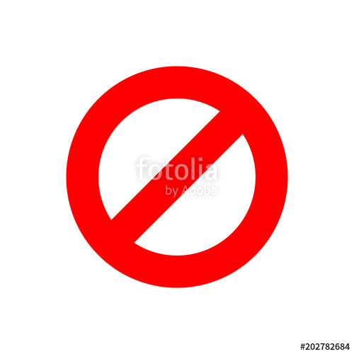 500x500 Stop Sign Vector Icon In Flat Style. Danger Symbol Illustration On