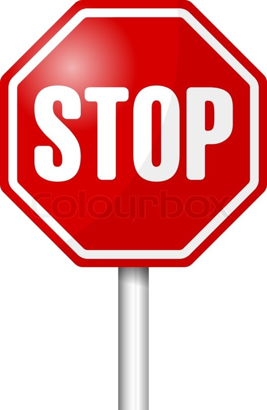 521x800 Stop Sign. Vector Illustration. Stock Vector Colourbox