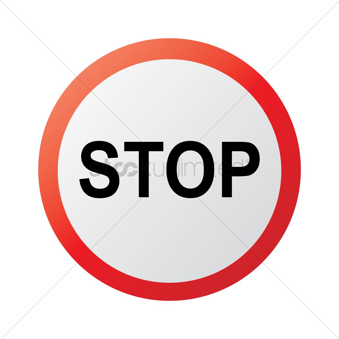 1300x1300 Free Stop Sign Vector Image