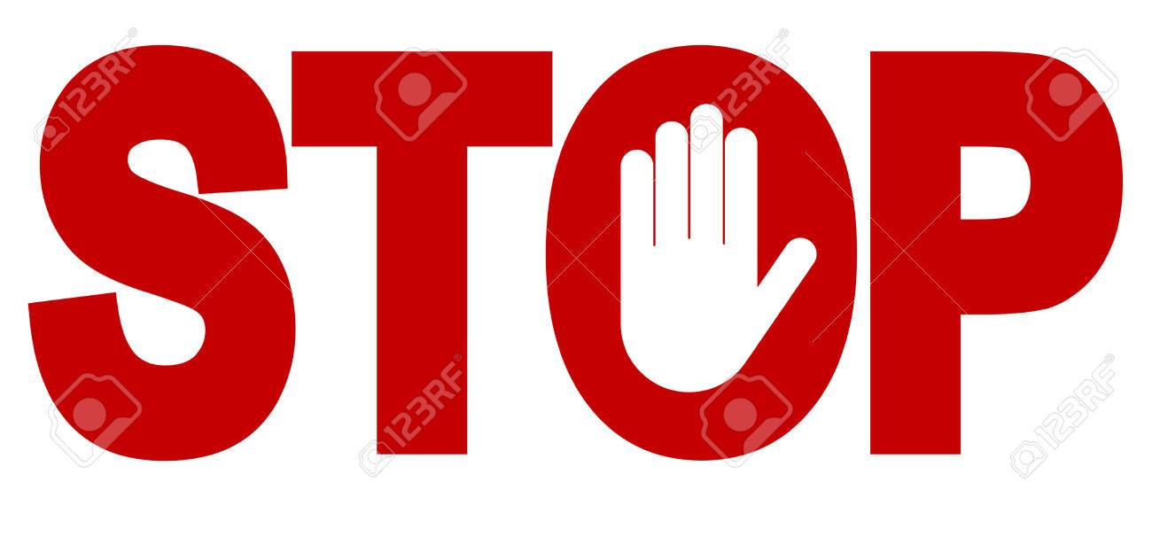 1300x605 Smiley With Stop Sign, Vector Illustration Clip Art Vector