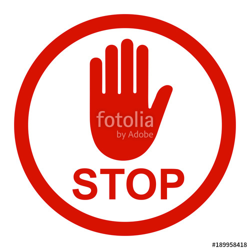 500x500 Stop Sign Icon With Hand In Circle