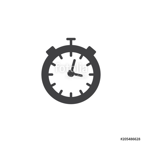 500x500 Stopwatch Vector Icon. Filled Flat Sign For Mobile Concept And Web