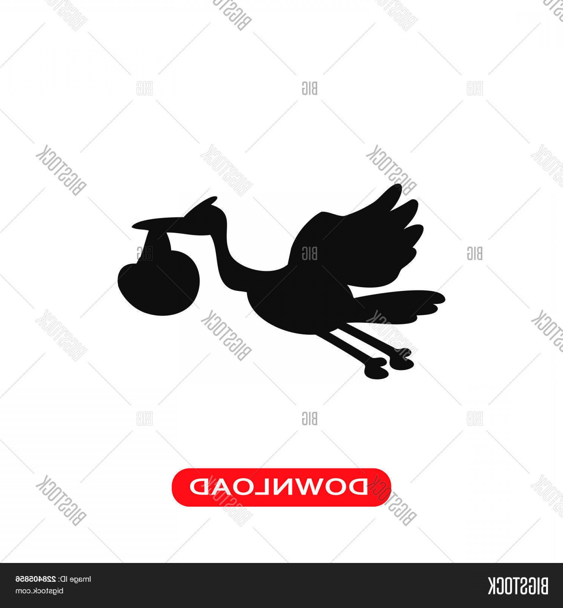 1800x1944 Stock Vector Flying Stork Baby Icon Vector In Modern Flat Style