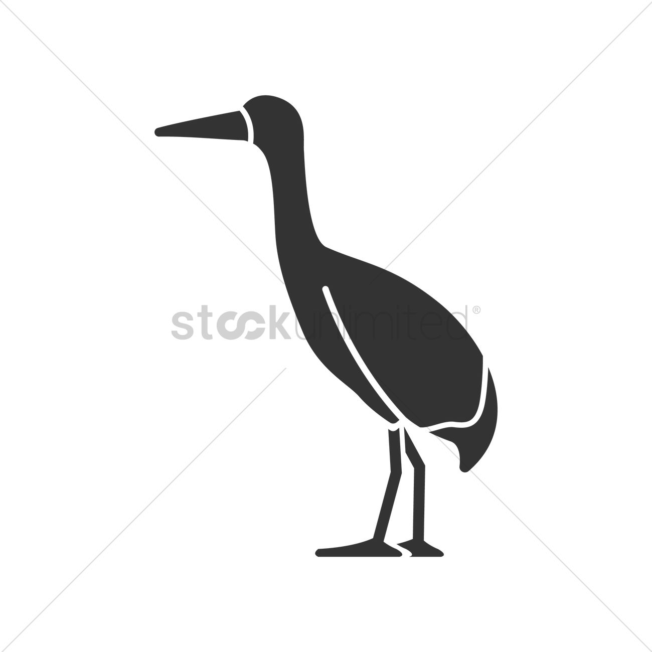 1300x1300 Stork Vector Image