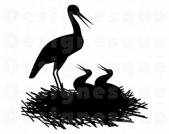 340x270 Stork Vector Etsy