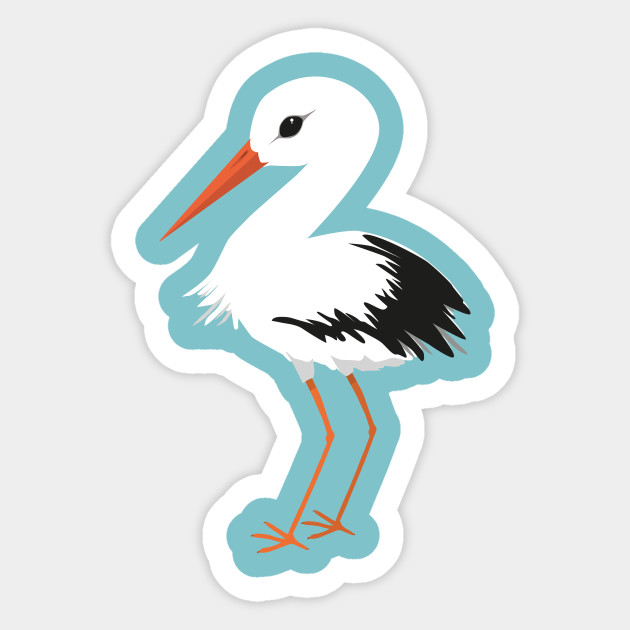 630x630 Cute Stork Vector