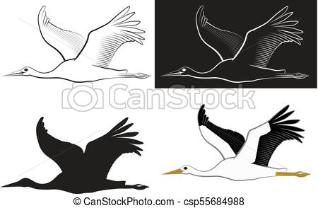 450x294 Isolated Flying Stork