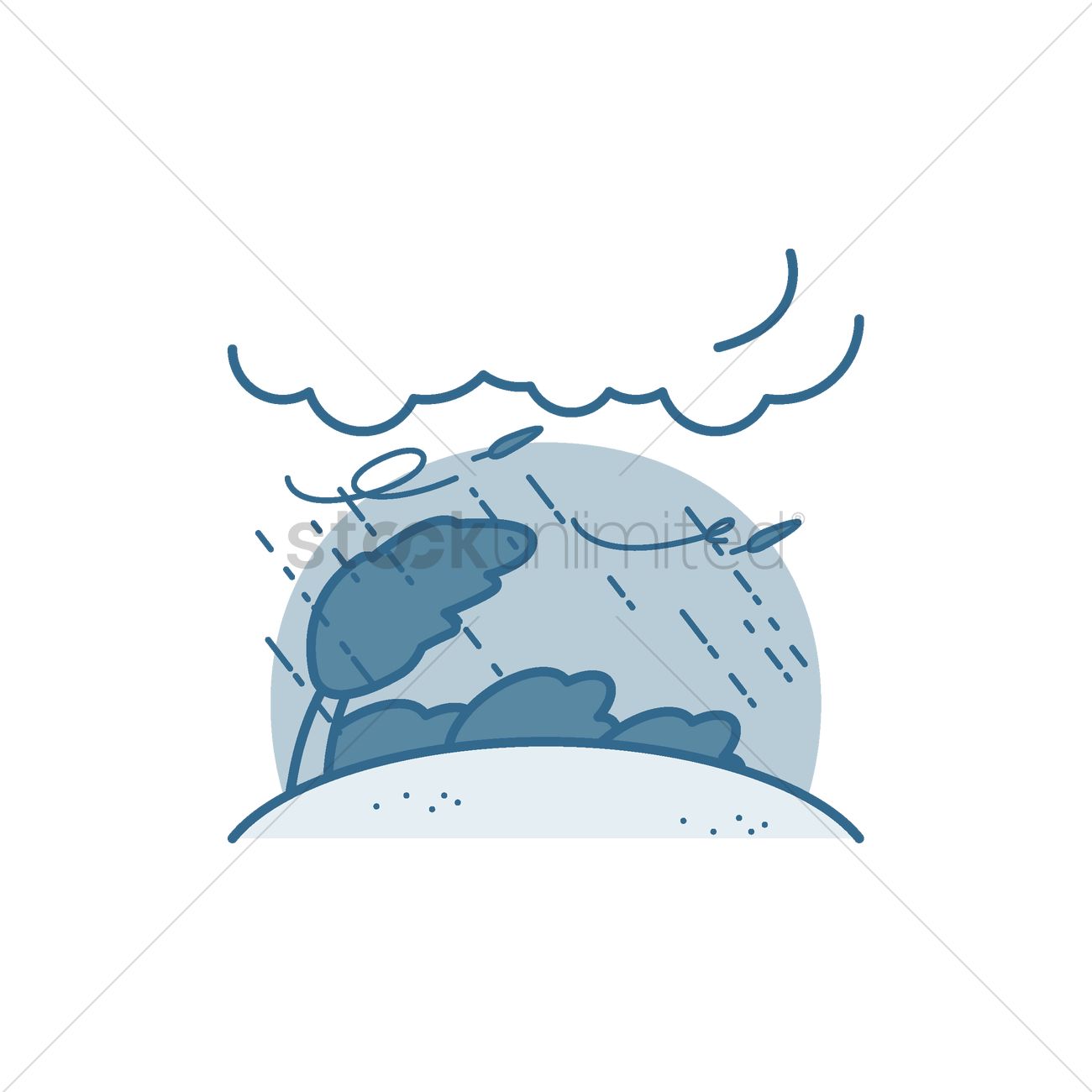 1300x1300 Tropical Storm Vector Image