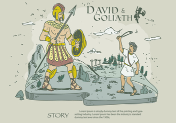 352x247 David And Goliath Story Cartoon Vector Illustration Free Vector