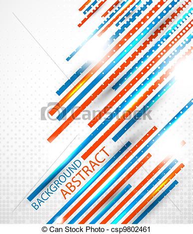 388x470 Abstract Straight Lines Background. Orange And Blue Stripes Vector