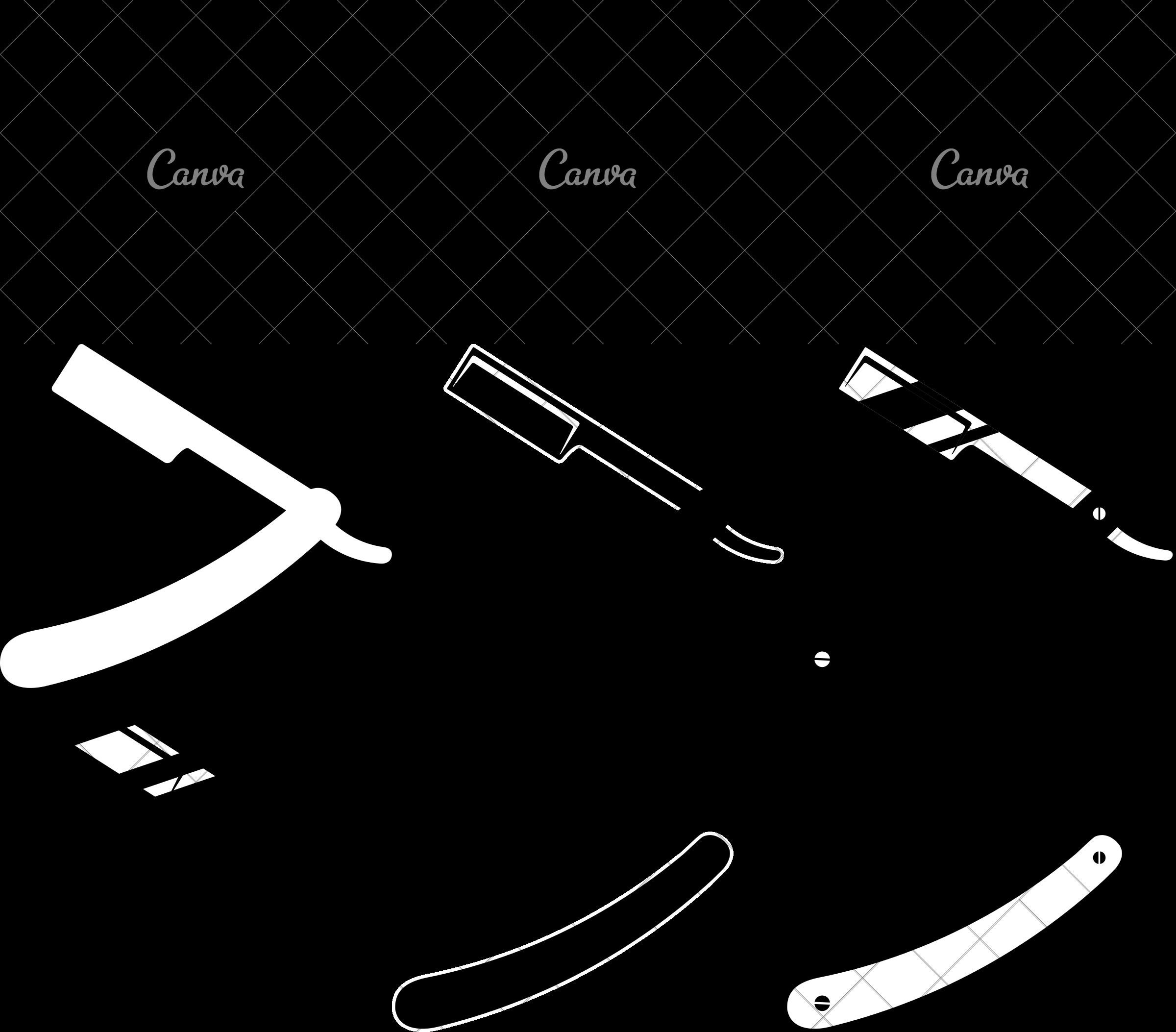2400x2106 Straight Razor Vector Illustration