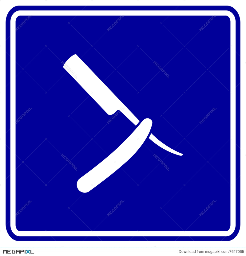 800x830 Straight Razor Vector Sign Illustration 7617085
