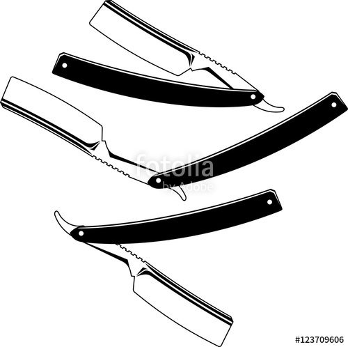 500x498 Straight Razors. Vector Clip Art. Stock Image And Royalty Free