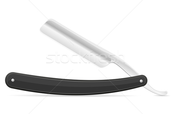600x400 Straight Razor Vector Illustration Vector Illustration Volodymyr