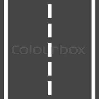 320x320 Straight Road With White Markings Vector Illustration. Highway