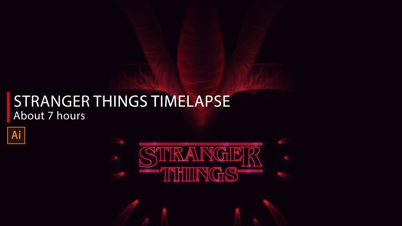 1280x720 Vector Time Lapse Stranger Things Poster (Fan Art)