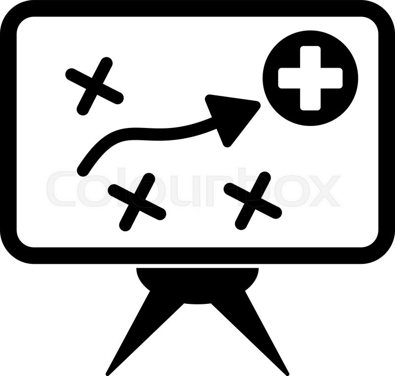 800x761 Health Strategy Vector Icon. Style Is Flat Symbol, Black Color