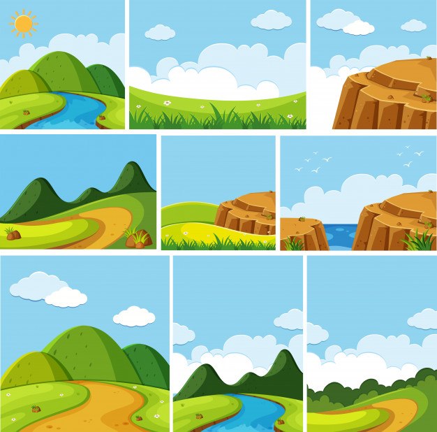 626x618 Different Scenes Of Nature Vector Premium Download