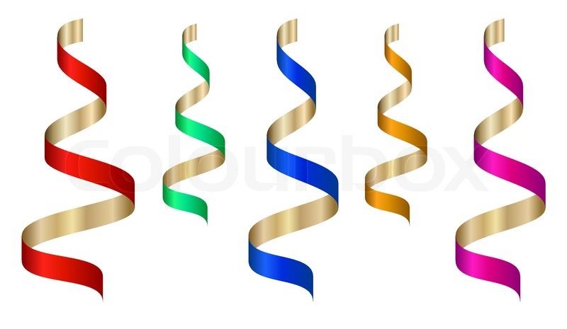 800x465 Vector Colored Ribbon Stream Stock Vector Colourbox