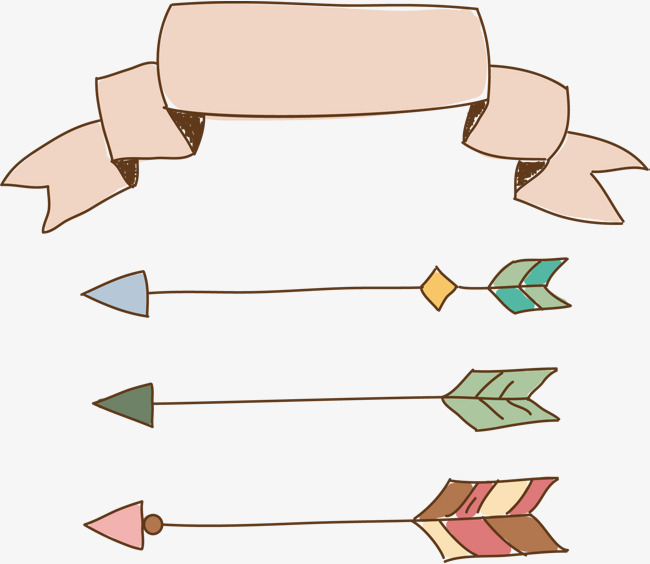 650x564 Pink Streamer Vector, Feather Arrows, Color, Hand Painted Png And