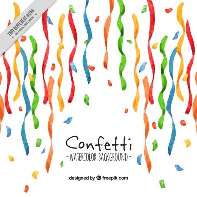 626x626 Watercolor Background With Colorful Streamer Vector Free Download