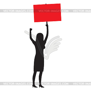 300x300 Woman Silhouette With Red Streamer